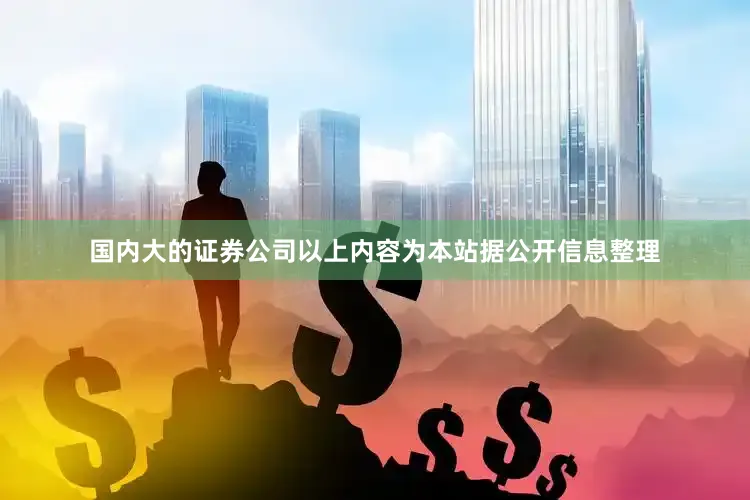 国内大的证券公司以上内容为本站据公开信息整理