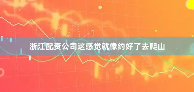 浙江配资公司这感觉就像约好了去爬山