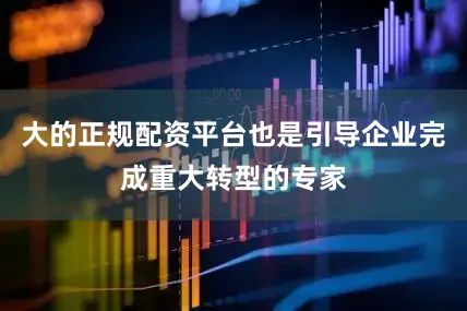 大的正规配资平台也是引导企业完成重大转型的专家